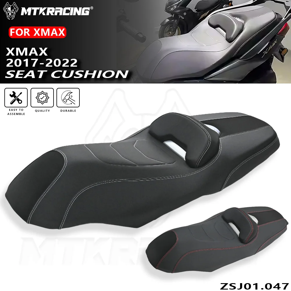 لياماها XMAX 2017-2022 دراجة نارية تعديل قطعة واحدة وسادة مقعد وسادة الخصر مقاوم للماء وسادة مقعد الركاب