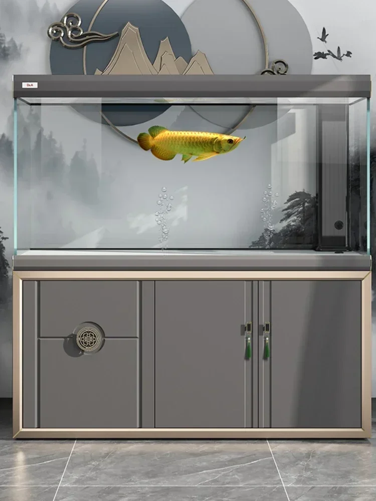 Light Luxury Fish Tank Living Room Home Partition Screens Large Intelligent Ecological Bottom Filter Goldfish Aquarium