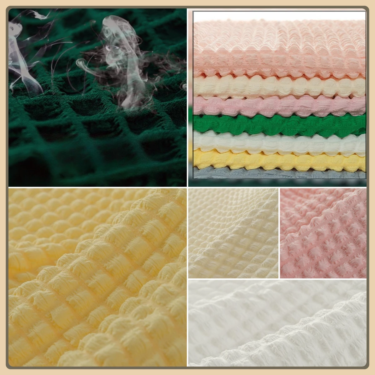 

Solid Color Stretch Bubble Texture Fabric for DIY Sofa Cushion Cover Bag Dress Clothing Material Soft Textured Upholstery Sewing