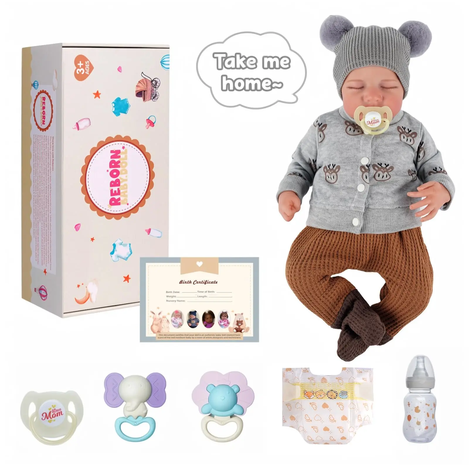 Realistyczne lalki Reborn - 50-centymetrowe, wyglądające jak prawdziwe, miękkie lalki Reborn dla dzieci od 3 lat i do kolekcji