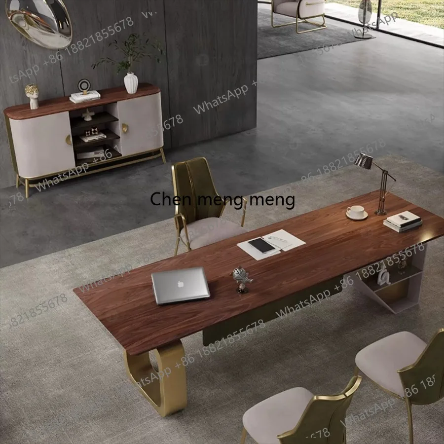 Firm Versatile Vintage Office Desk Popular Rectangular Office Desk Minimalist Design Office Furniture Scrivanie Per