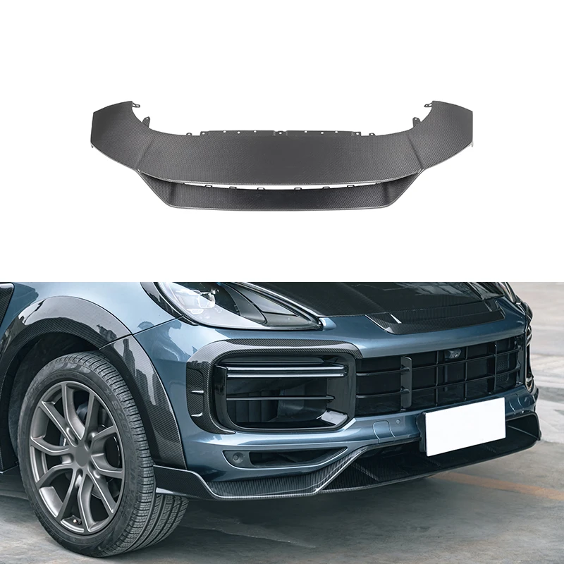 Restomod Body Kits2017-2019 Carbon Fiber Front Lip Lower Deflector With Fog Light New Bumper Upgrade Front Spoiler For Turbo