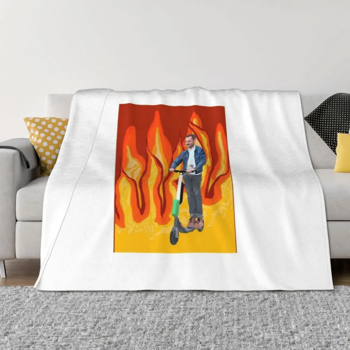 

Hell hath no furry like elijah woods Throw Blanket Picnic halloween warm winter Heavy Blankets