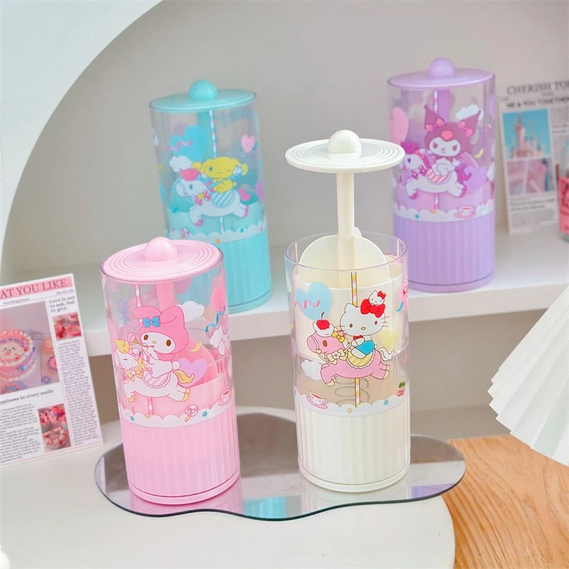 

Kawaii Hello Kitty Makeup Organizer Cute Cartoon Grid Organizer Travel Women Supplies Desktop Decoration Student Gift Wholesale