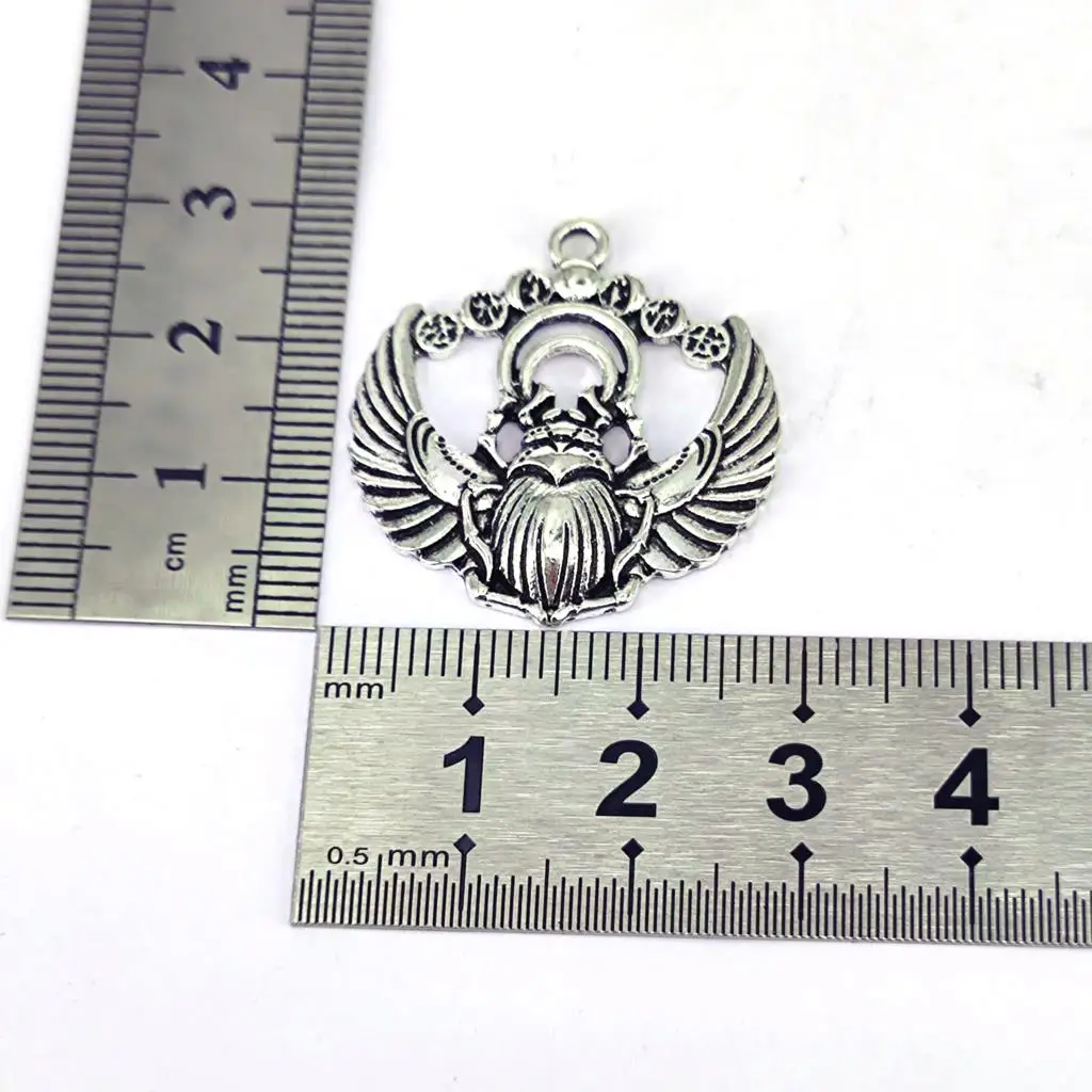 5pcs vintage gothic natural insect scarab charm for DIY earring necklace making jewelry findings