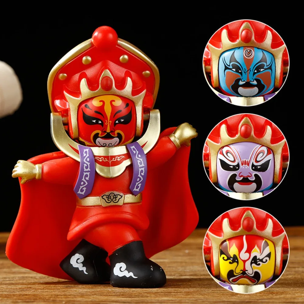 

Face Change Opera Face Changing Doll Sichuan Opera Interactive Face Changing Toy Traditional 4 Facial Opera Face Makeup Toy