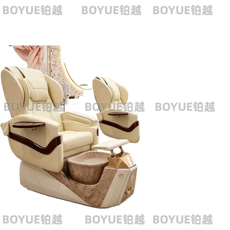 European Professional Manicure Pedicure Chair Comfortable Dolphin Reclining Electric Adjustable Massage Spa Salon Furniture