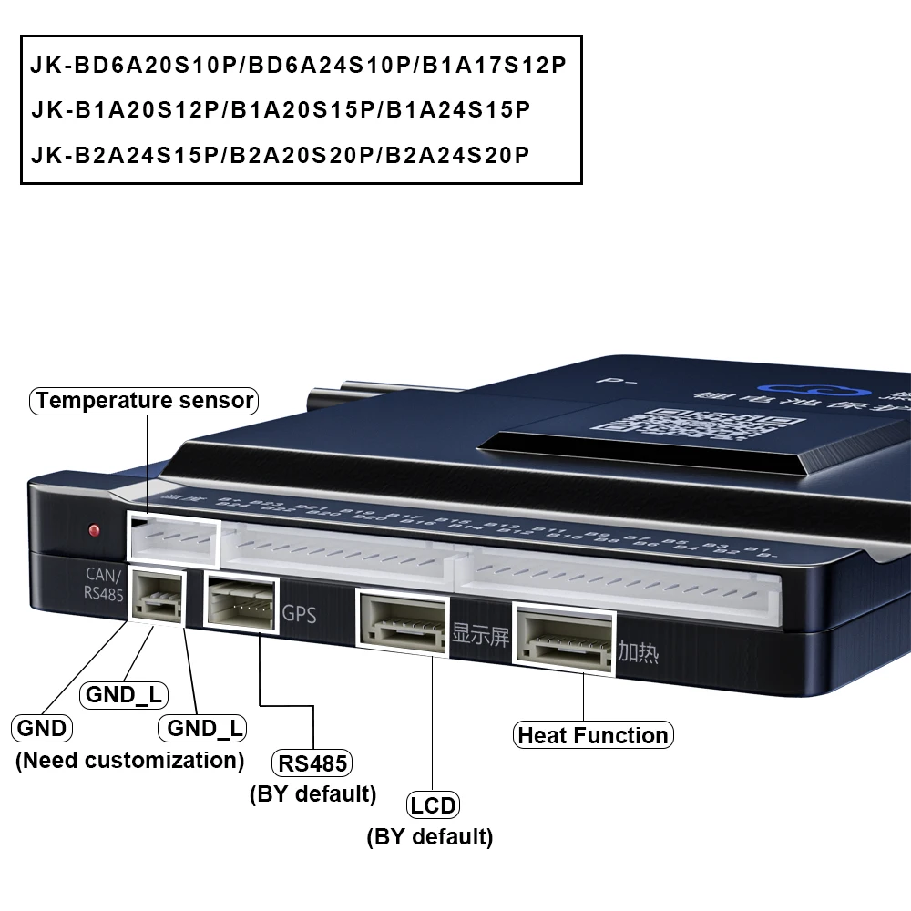 JKBMS-Balance active intelligente, équilibrage de pipeline BT Lill'autorisation, courant 120A 150A 200A, charge pour batterie 4S ~ 24S, Eddie ion veFePo4, JIKONG BMS