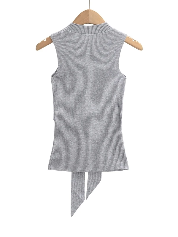 

Sexy American Hot Girl Knitted Vest Women's Spring Summer Design Slim Fit Svel Semi Transparent Top Street Sle ort ...