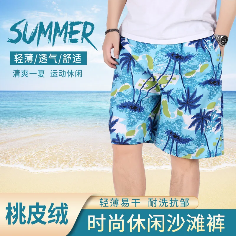 

Beachwear Men's large quick drying loose thin five cent men's shorts Sports casual floral pants Amazon popular beach shorts men