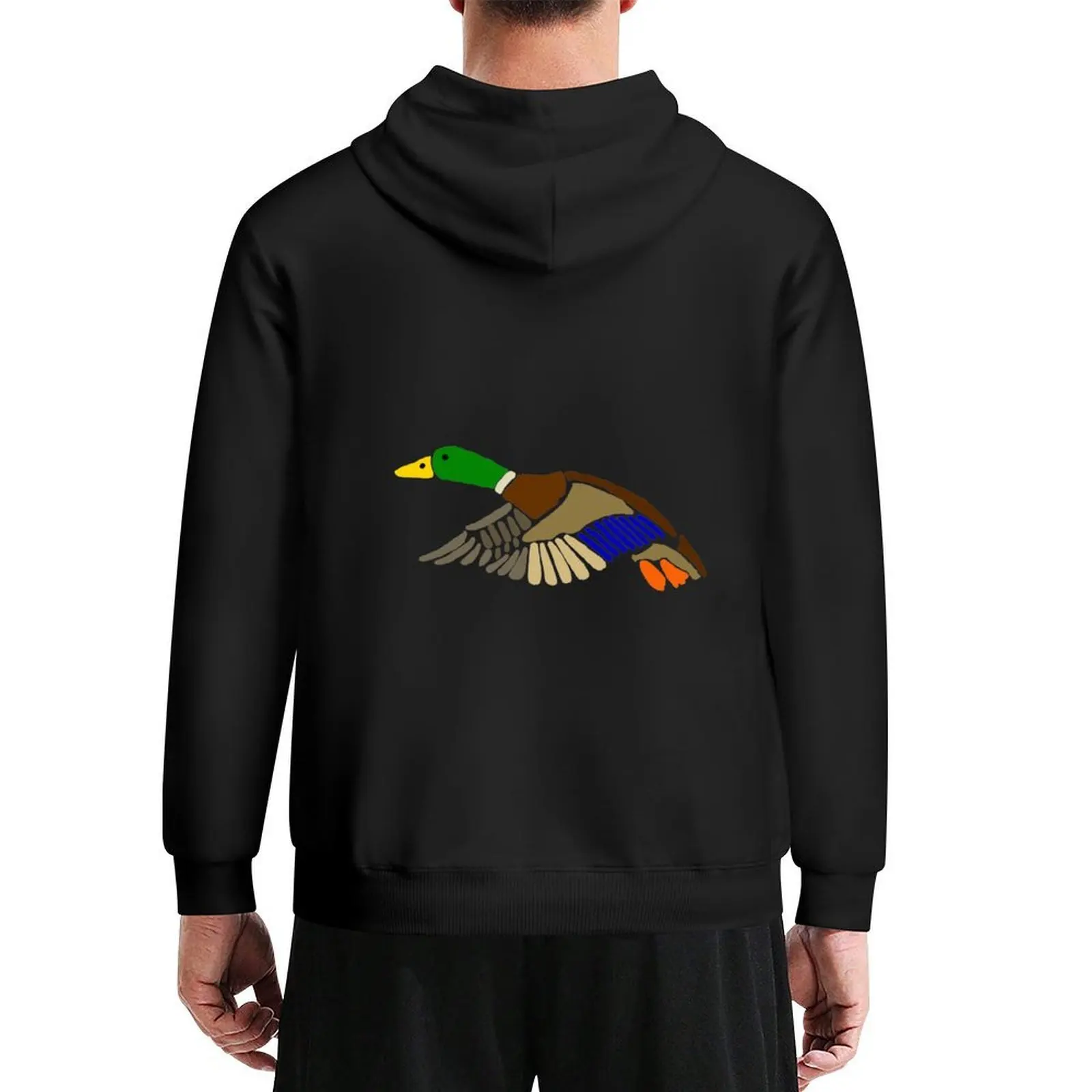 

Cool Artistic Mallard Duck in Flight Art Hoodie men's autumn clothes clothes for men autumn clothes anime hoodie