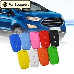 Silicon Remote Key Case Cover Holder for Ford Kuga Ecosport Ranger Raptor 2 Buttons Smart Keyless Shell Accesories