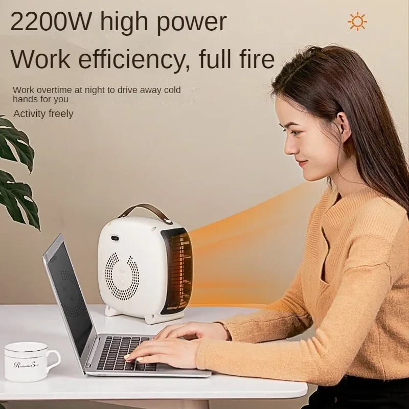 Ergonomic Design Electric Heater with Adjustable Thermostat Safety Protection and Quiet Operation for Home Office DNF-N3