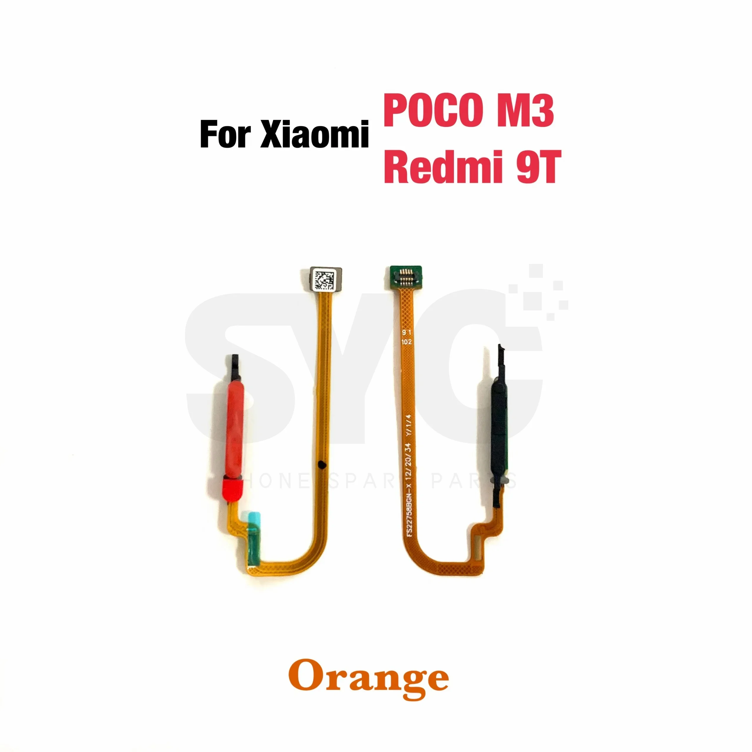 10Pcs Finger Reader Fingerprint Reader Sensor Home Button Flex Cable For Xiaomi PocoPhone Poco X3 NFC Pro M3 Redmi 9T