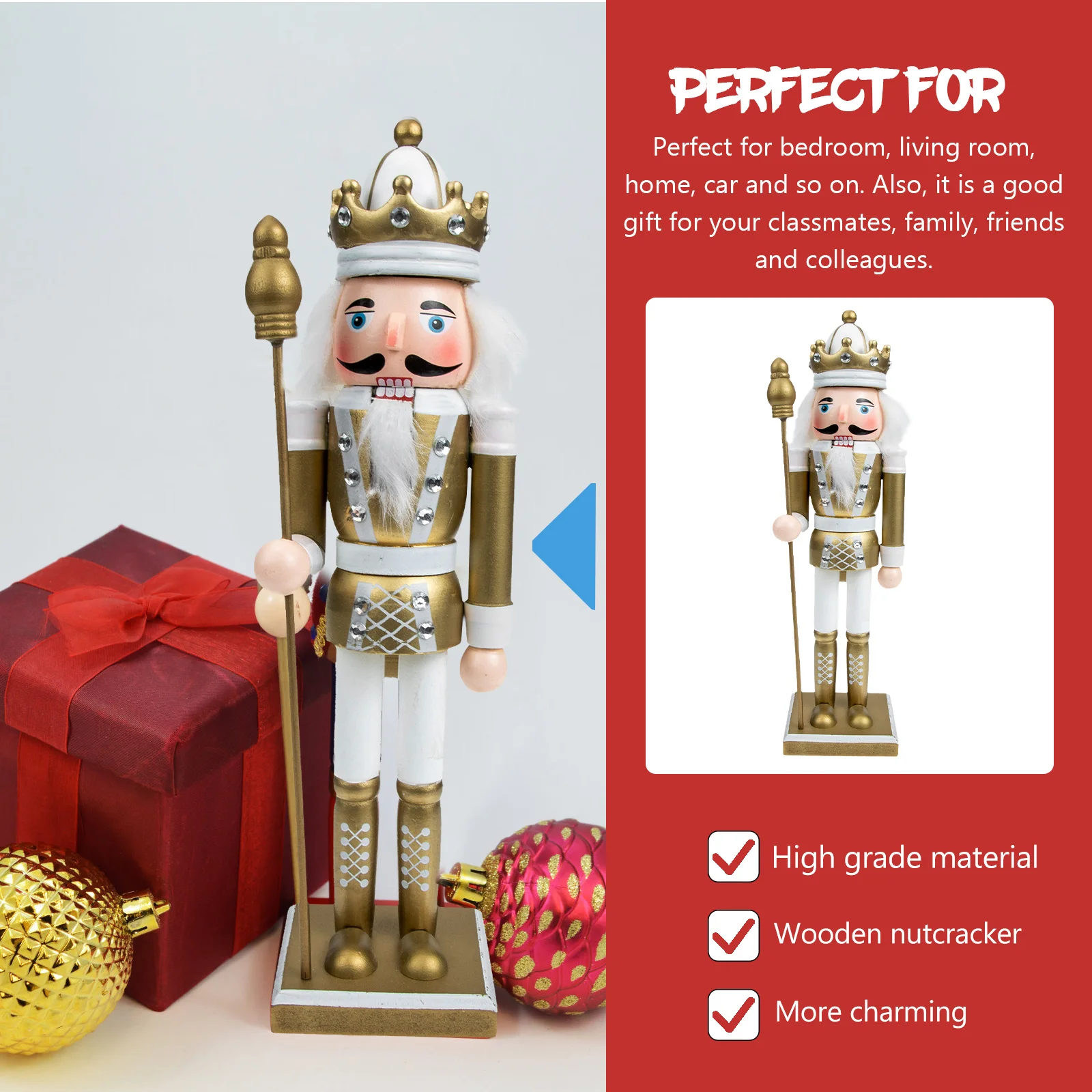 Nutcracker Christmas Giant 150cm Xmas Tree Hanging Figurines Mini Biscuit Office