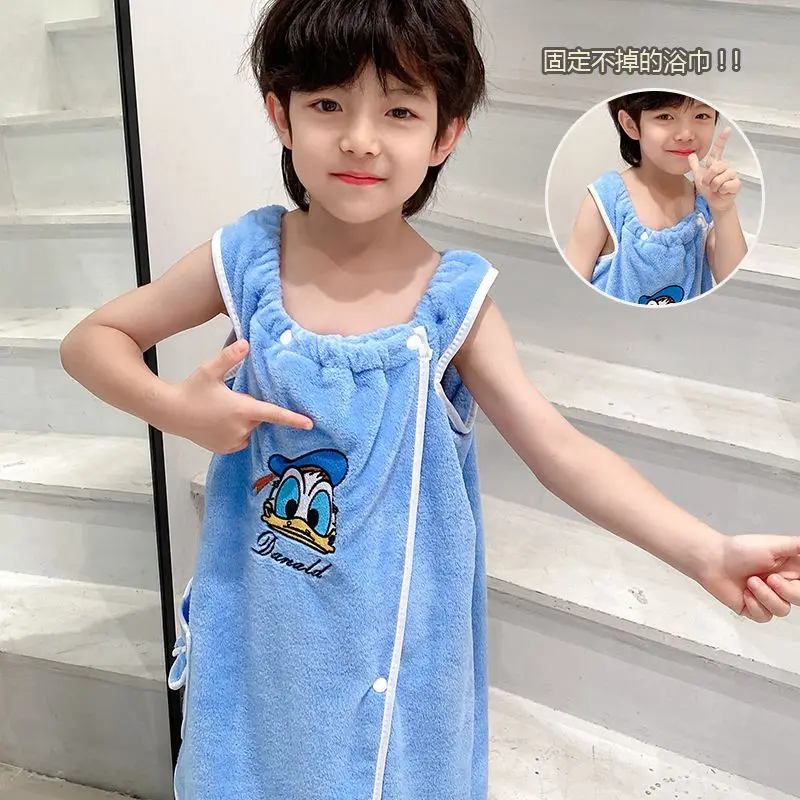 Disney Kids Bretels Badhanddoek Badjurk Lotso Donald duck Cartoon Jongens & Meisjes Zachte absorberende verdikte handdoek vakantiecadeau