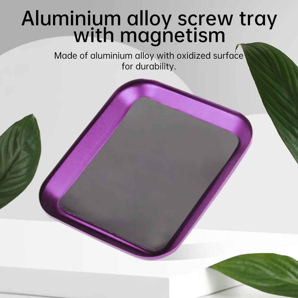 Magnetic Mini Screw Mat Tray Storage Plate Aluminum Alloy Pad Bits Box For Car Boat Drone RC Crawler Model Phone Repair Tools