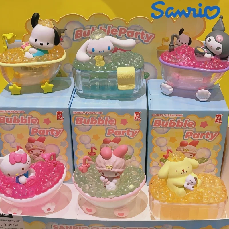 Hot Sanrio ชุดอาบน้ำของแท้รูปอะนิเมะ Kuromi Cinnamoroll เครื่องประดับตั้งโต๊ะ pochacco แฮนด์เมดน่ารักของเล่นของขวัญ