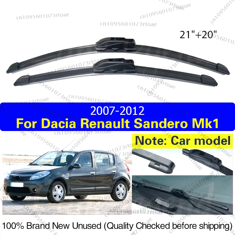 

For Dacia Renault Sandero Mk1 2007 2008 2009 2010 2011 2012 Wiper Front Wiper Blades Windshield Windscreen Clean Window 21"+20"
