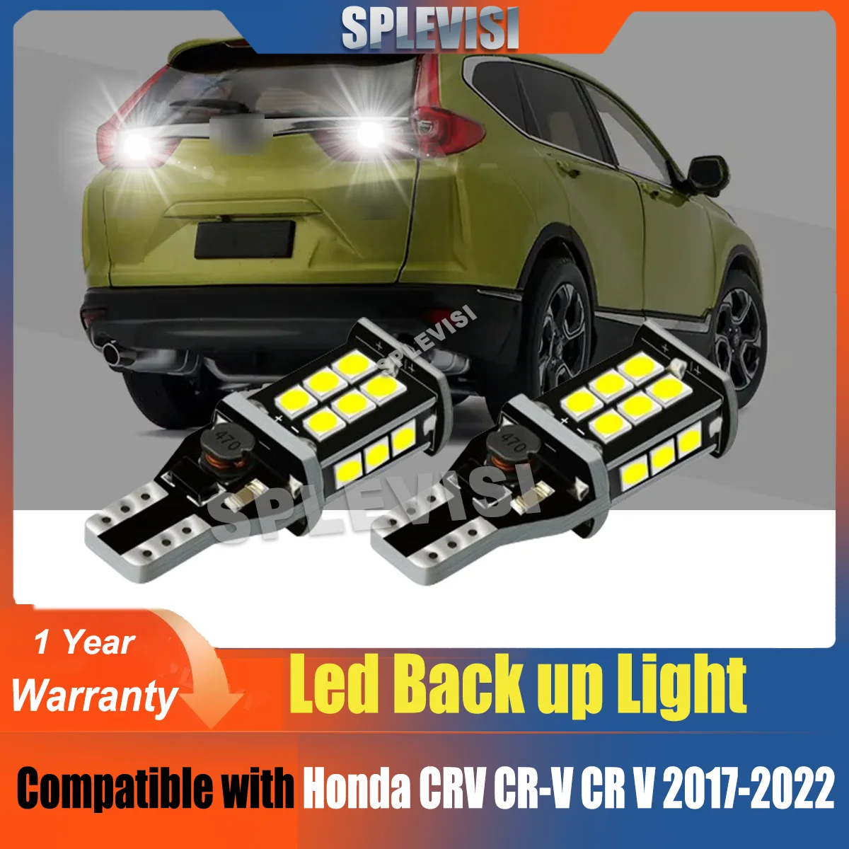 2x LED Reverse Light Accessories Backup Lamp Xeonon White Fit For Honda CRV CR-V CR V 2017 2018 2019 2020 2021 2022