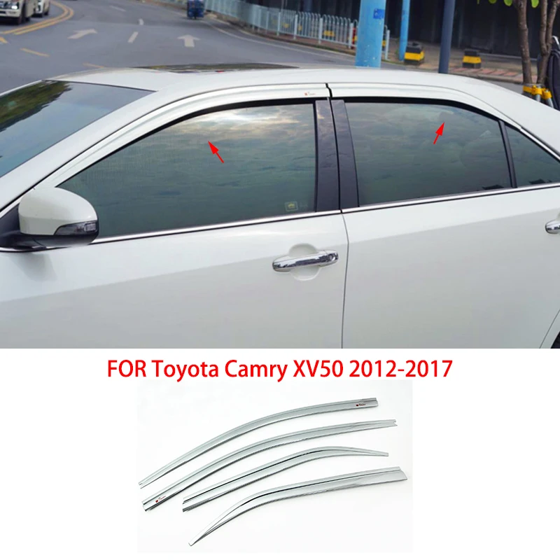 

Car accessories FIT FOR Toyota Camry XV50 2011-2014 ABS waterproof Door Window Visor Vent Shades Sun Rain Guard