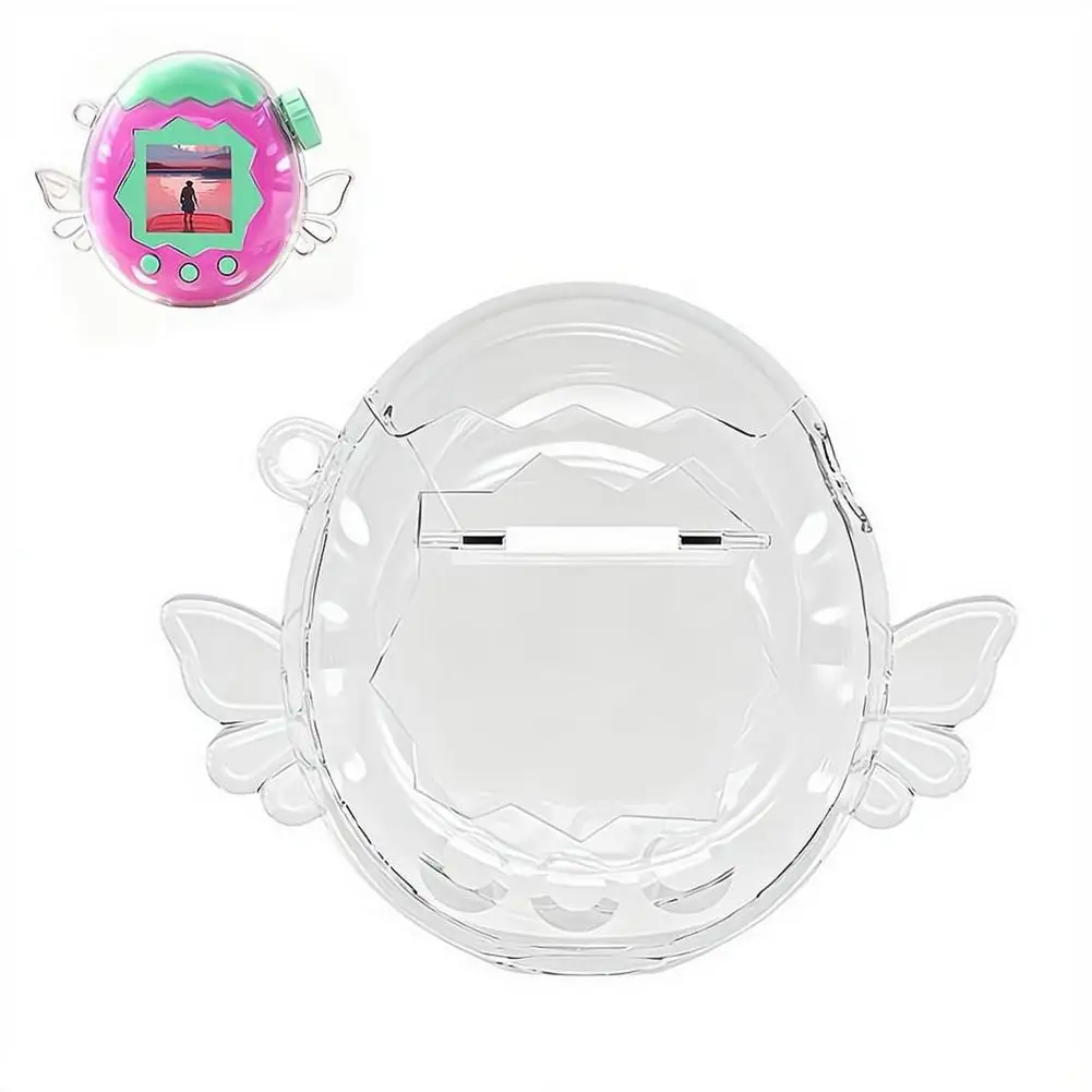 Clear Protective Case with Wings PC Hard Cover Skin Anti-drop Shockproof Replacement Shell for Tamagotchi Paradise Accessories