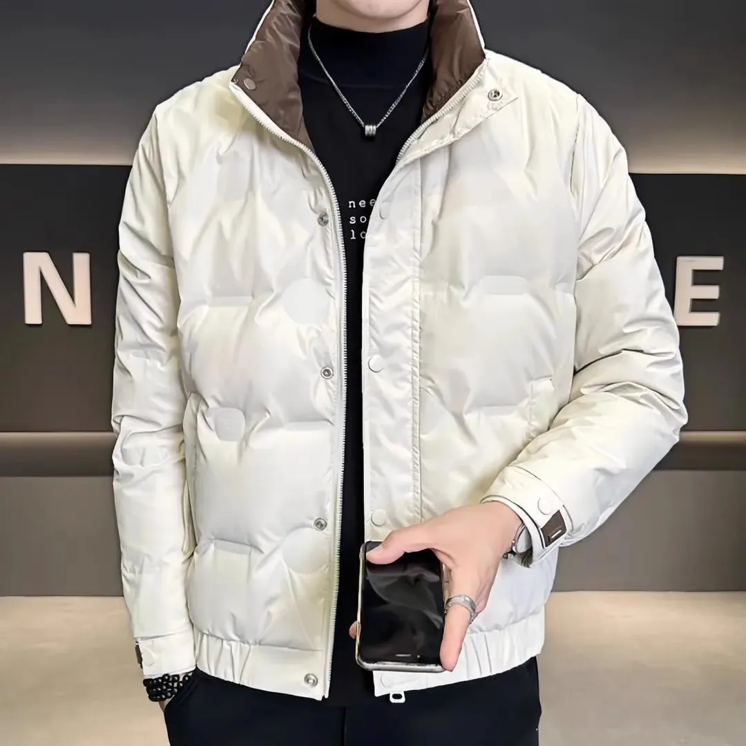 2026 Winter New Style Men's Fashion Casual Warm Down Jacket 50% White Duck Down