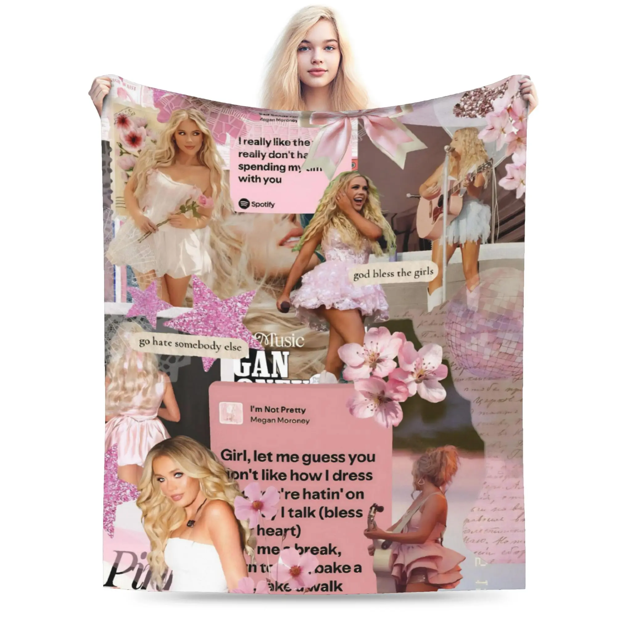 Megan Moroney Singer  Throw Blanket for Couch  Fuzzy Soft Plush Blanket 50x60 Inches Multi-size Bedspreads for All Seasons