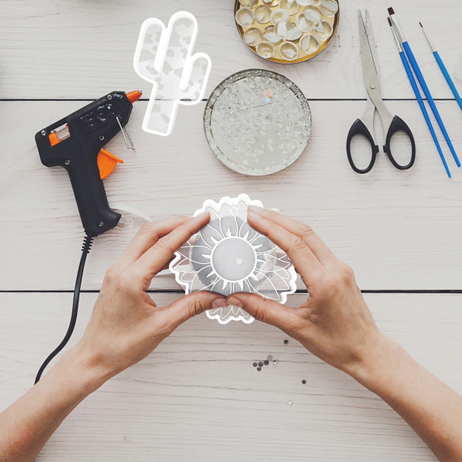

2Pcs Plant Shaped Silicone Mold for DIY C les Soap Scented Making Tools Flexible Reusable Durable Craft Hardware