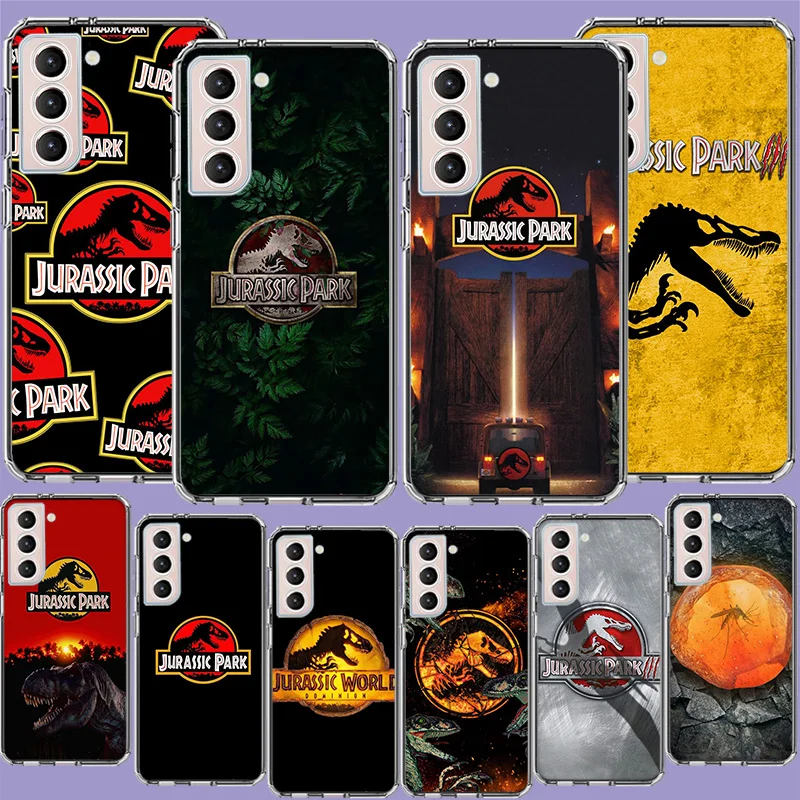 Jurassic World Phone Case For Samsung Galaxy S25 Edge S24 S23 FE S21 S20 S10 Plus S22 S26 Ultra Cover Clear Cases TPU Capa Shell