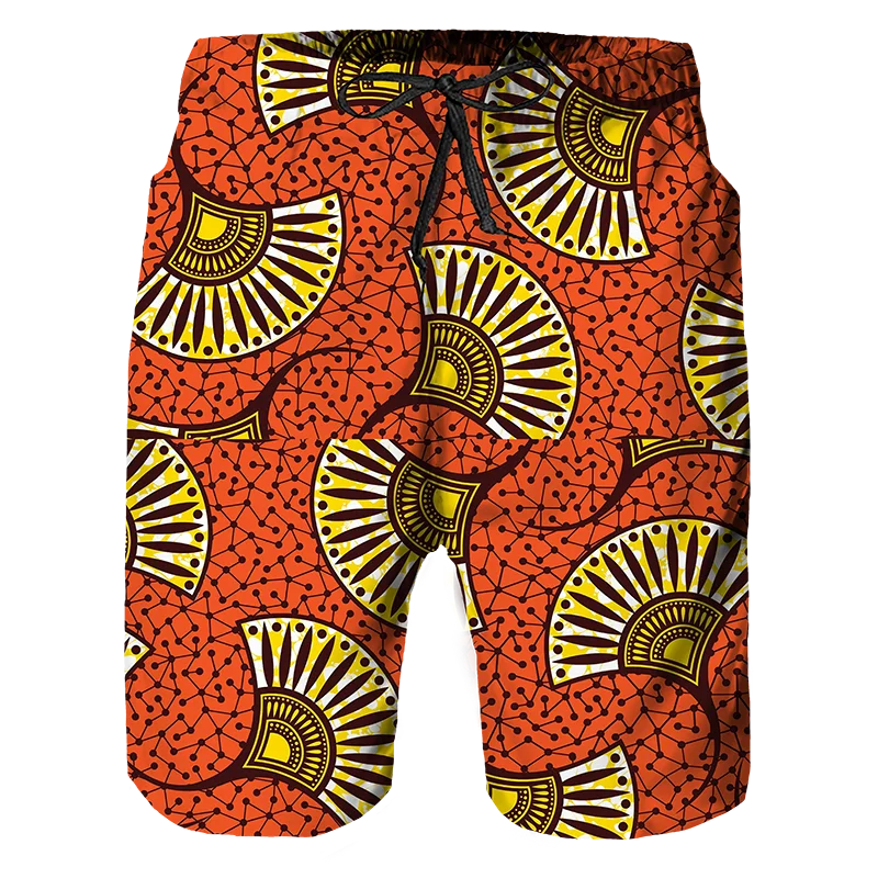 African Men Beach Shorts Summer Swimwear Shorts Men\'s Surfing Board Shorts Quick Dry Casual Sportwear Swimming Trunks Boy