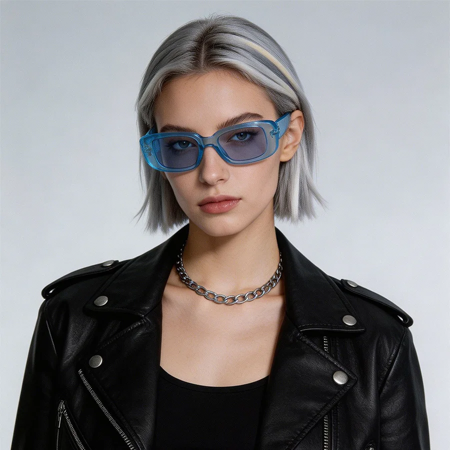 Small Rectangle Vintage Designer Brand Sunglasses Women New Colorful Unisex Casual Beach Fashion Eyewear