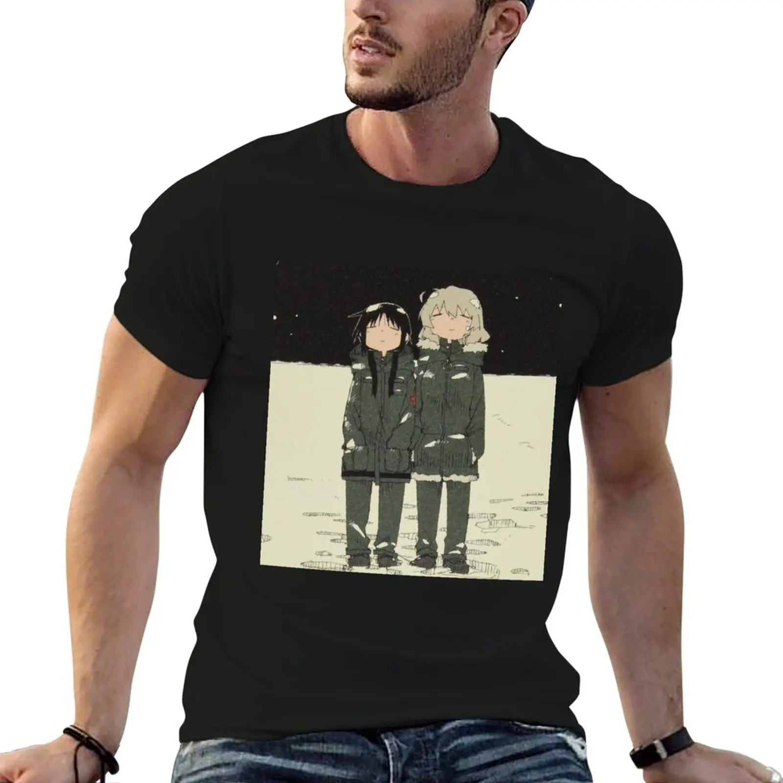 

Shoujo Shuumatsu Ryokou Girl Last Tour manga T-Shirt cotton t shirt man g man t shirts for men t shirt man casual T-Shirt