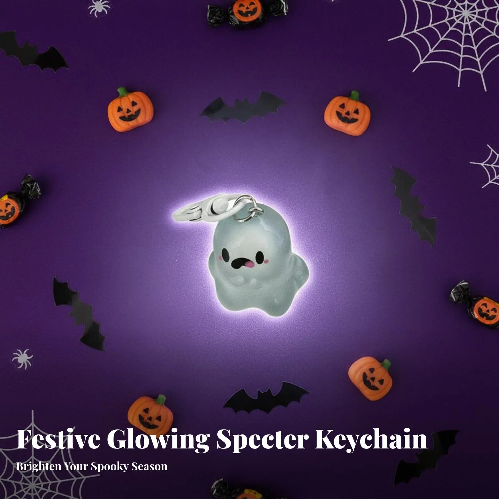 

Светящийся брелок-аксессуар «Спектр»: фосфоресцирующий, для использования в условиях низкой освещенности, на Хэллоуин, с трехмерным мультяшным дизайном