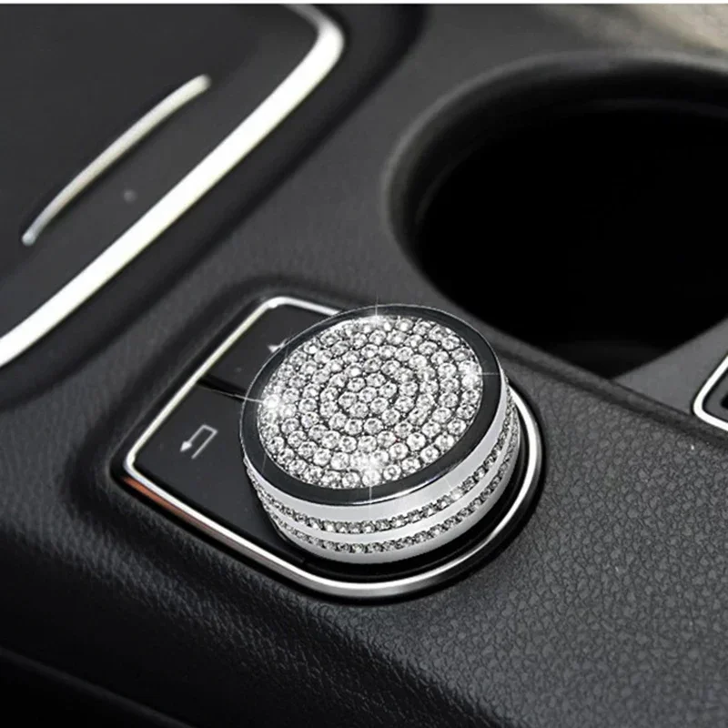 Kristallglänzende Diamant-Dekorblende für Mercedes Benz A B W212 GLK GLA CLA ML GL Mittelkonsole Multimedia-Tasten – Detail 6