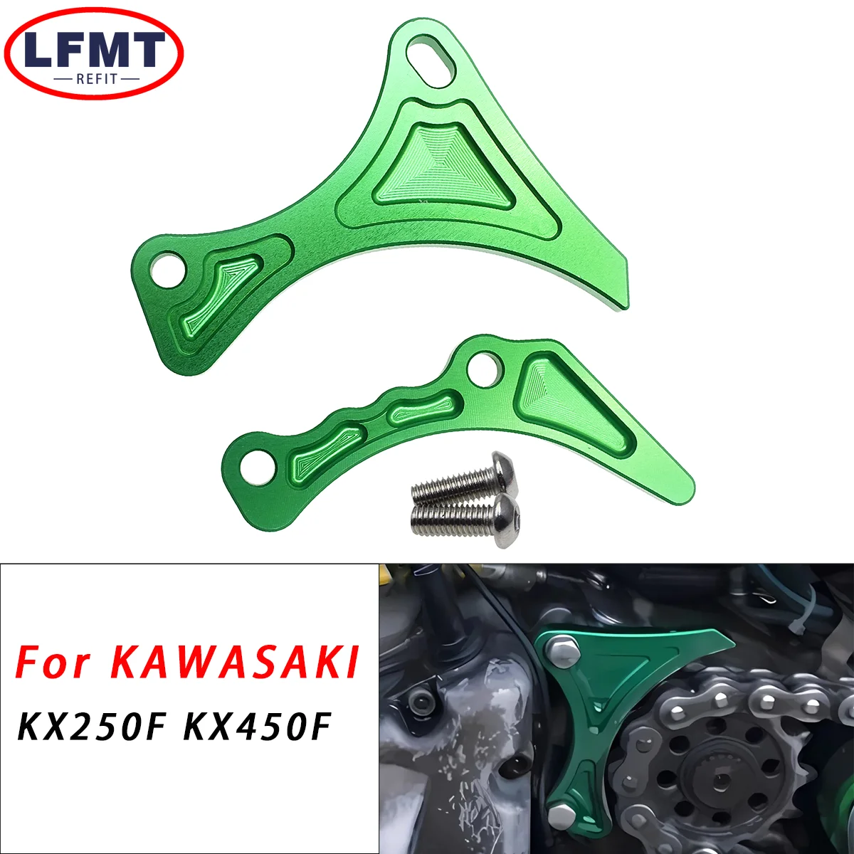 

CNC Motorcycle Guard Cover Chain Sprocket Cover Engine Protector For Kawasaki KX250F KX 250F KX450F KX 450F 2004-2016 Dirt bike