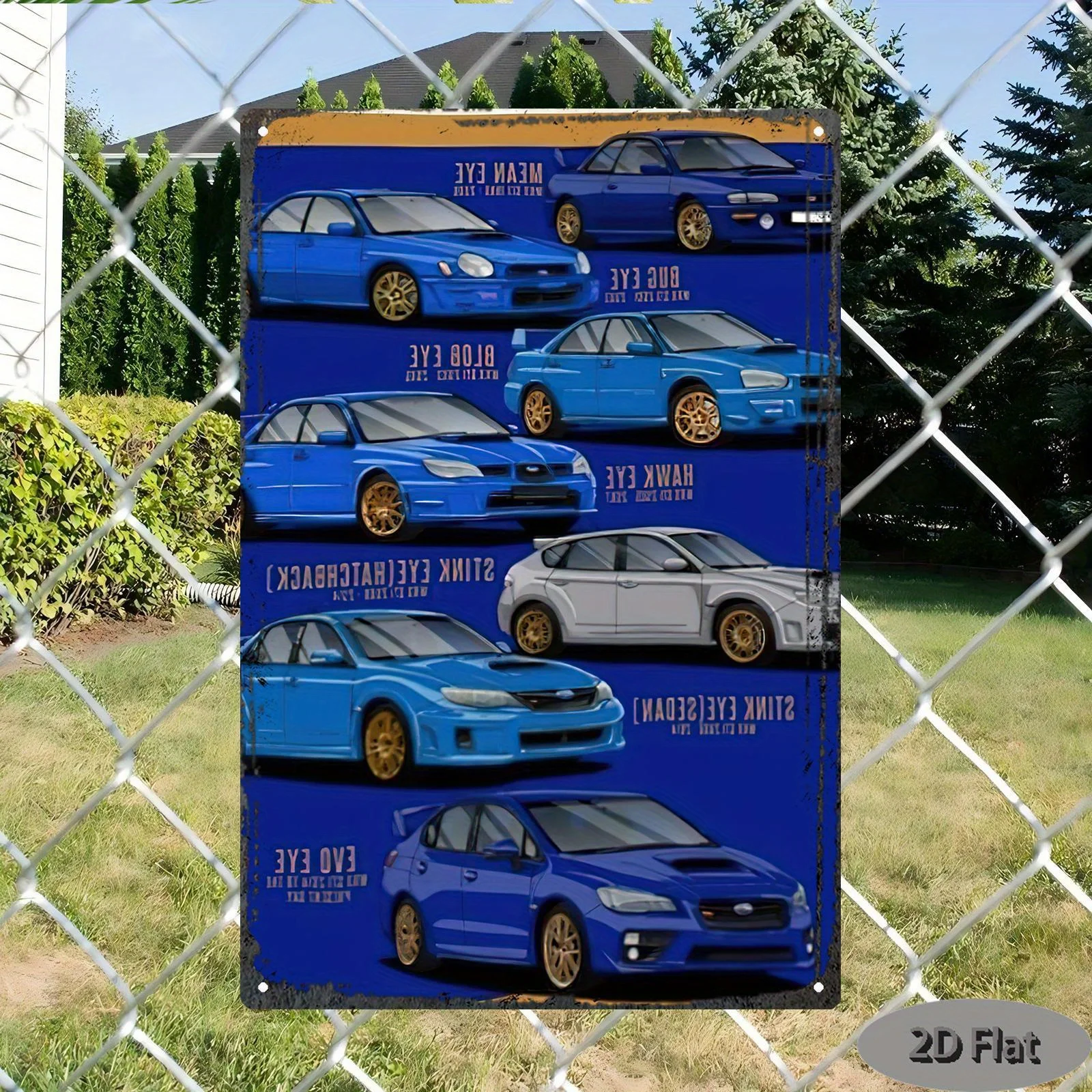 Iron Poster And Printing, Wall Art for Impreza WRX STI Evolution X Highquality Print with En Frame, Vibrant Colors Car Enthusia