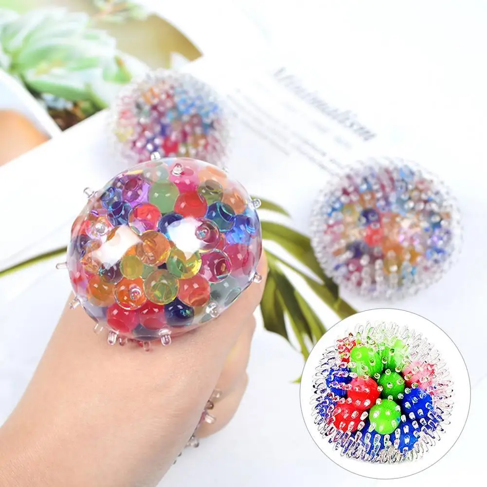 Stress Ball Toy High Elasticity TPR Tension Relief Anti-Anxiety Fidget Sensory Ball for Kids Girls Boys