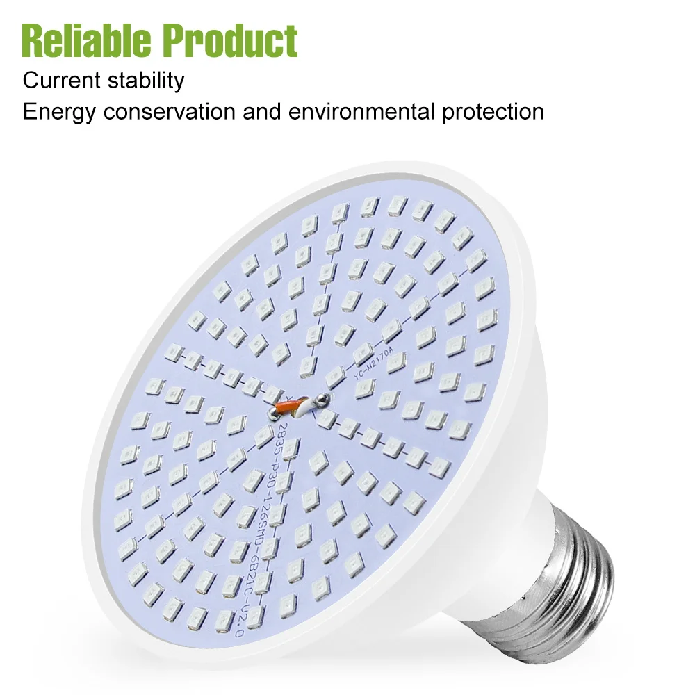 20W LED 220V Grow Light Bulb Full Spectrum Plant Cultivation Lamp E27/E26 AC 110V For Indoor Potted Flowers Succulent Growth Box