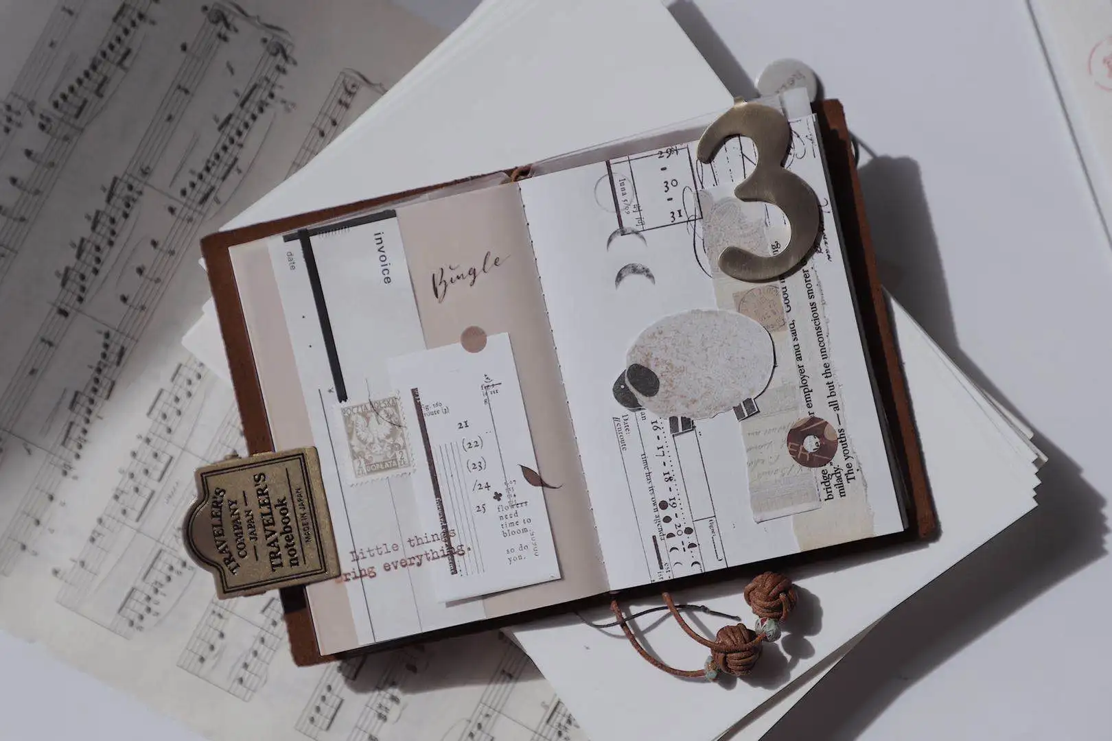 Vintage Number Shape Memo Paper Clip Reciept Folder Metal Notebook Decoration Clamp Planner Accessories