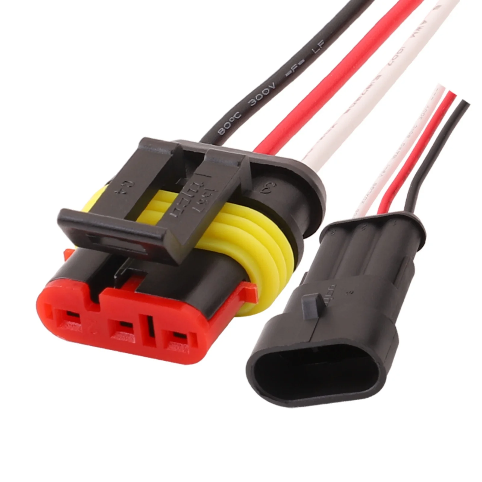 

3-PIN Connector Waterproof 1.8mm Series Male Female Connectors Wiring Harness 282105-1 282087-1