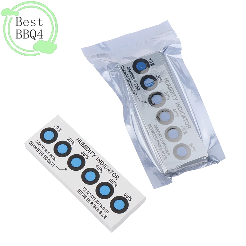 BBQ4 Humidity Indicator Card For Testing Humidity In Closed Containers10%-60% Test Paper Card Blue Six-point Humidity Card