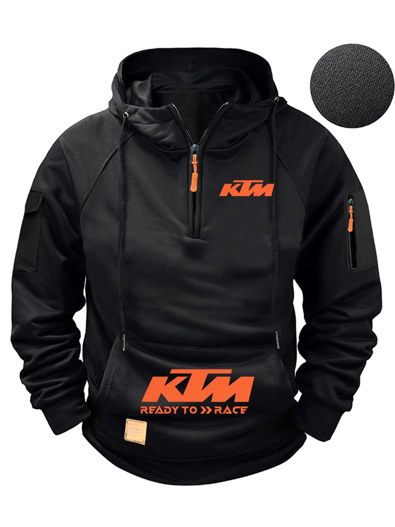 KTM Men's Motorcycle Racing Hoodie Graphic Print Pullover Sweatshirt Moto Streetwear Casual Outdoor Top