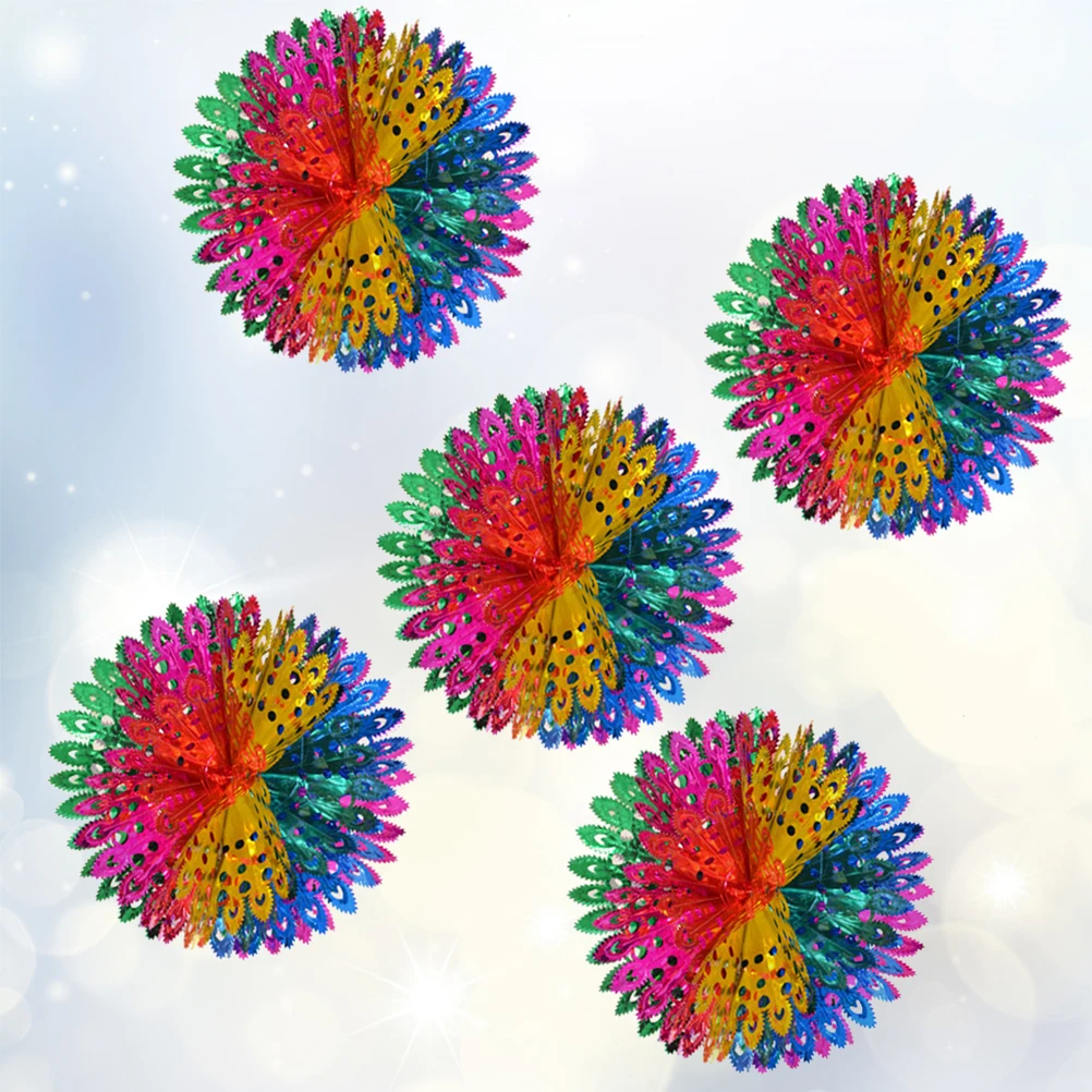 

43 X43cm Christmas Ribbon Flower Ball Glitter Ornaments Color Decor Garland Beautiful Bunt