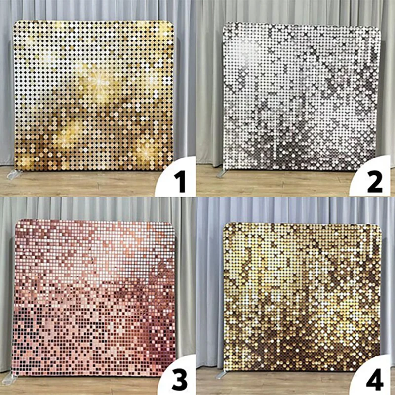 8x8ft Gold Glitter Foto Stoff  – Sequin Fabric Panel Bewertung und Preis