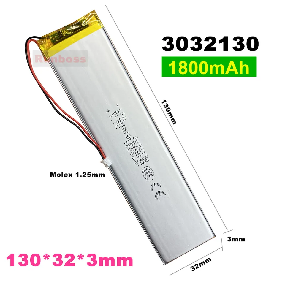 1-10PCS 3032130 3032132 3.7V 1800mAh Polymer Battery For Keychron
