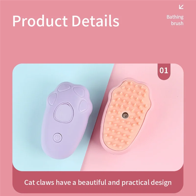 BTCL Pet Cleaning Brush Spray Massage Combing One Click To Remove The Fur, Bathing Hair Removal, Cats And Dog Pet Supplies Durab