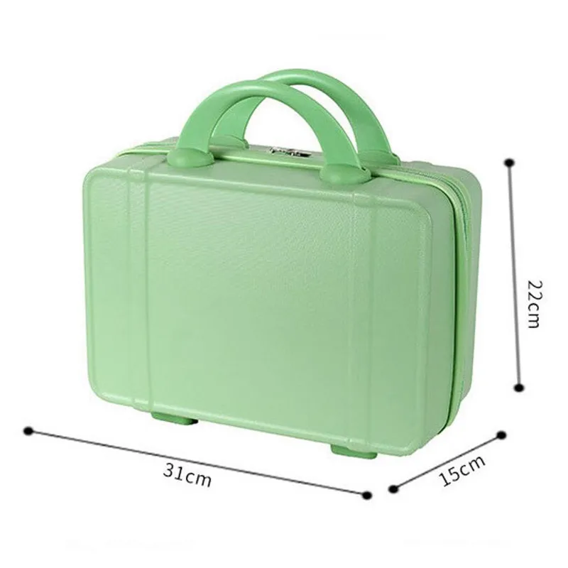 14 Inch Macaron Retro Cosmetic Case Suitcase Mini Cartoon Cute Net Red Suitcase Luggage 15X22X31CM