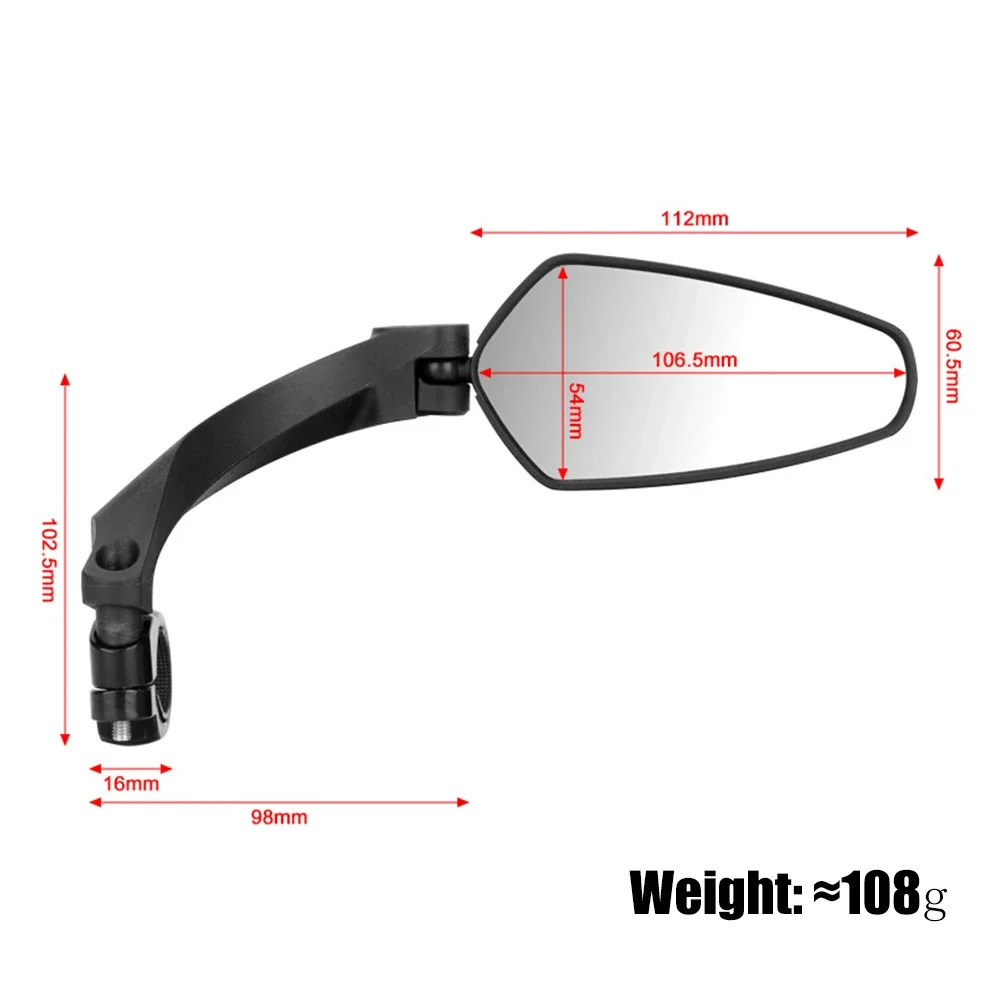 Bicycle Rearview Mirror Adjustable Left Right Mirror Motorcycle Handlebar Mirrors Bicycle Back Mirrors Bike Accessories