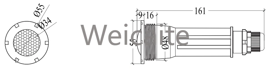 멀티 컬러 RGB PC SPA 빛 IP68 수중 Led 빛 LED Luz De Piscina ABS 표면 장착 수지 채워진 풀 빛